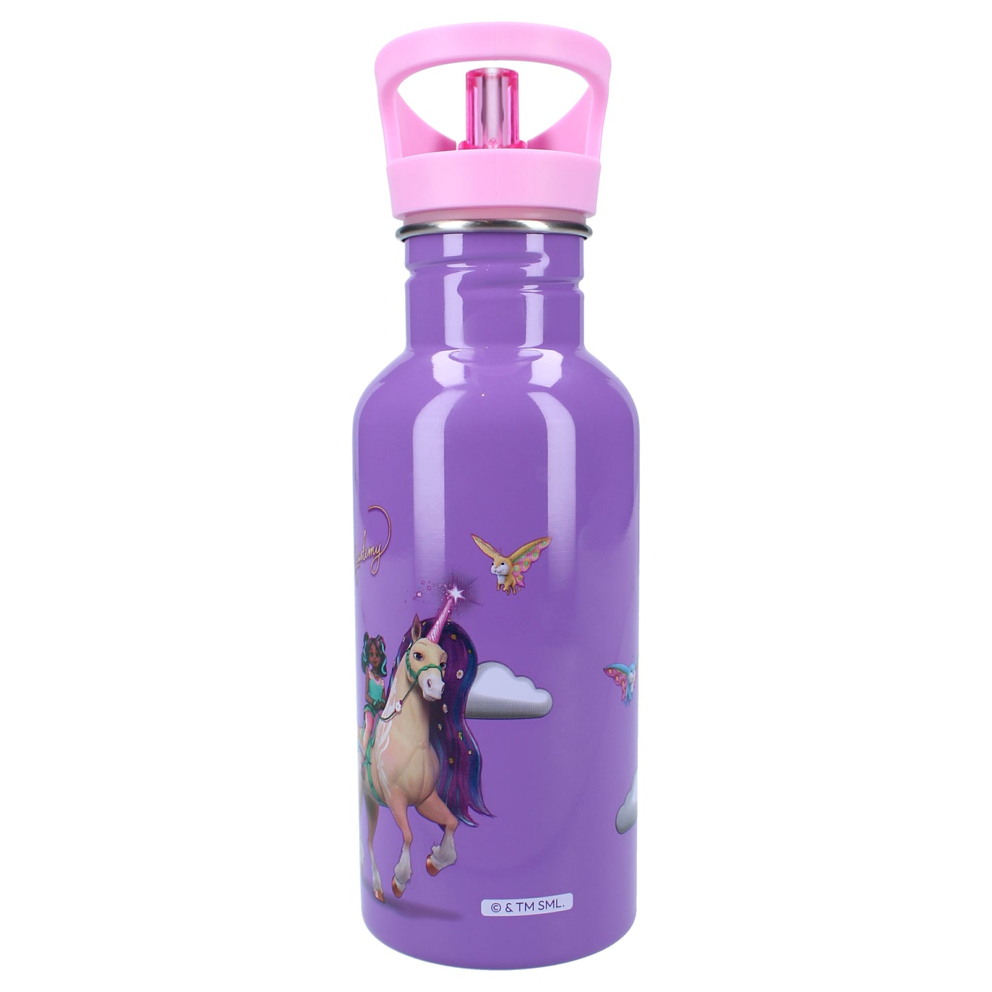 Unicorn Academy Trinkbecher – 500 ml Becher mit Strohhalm