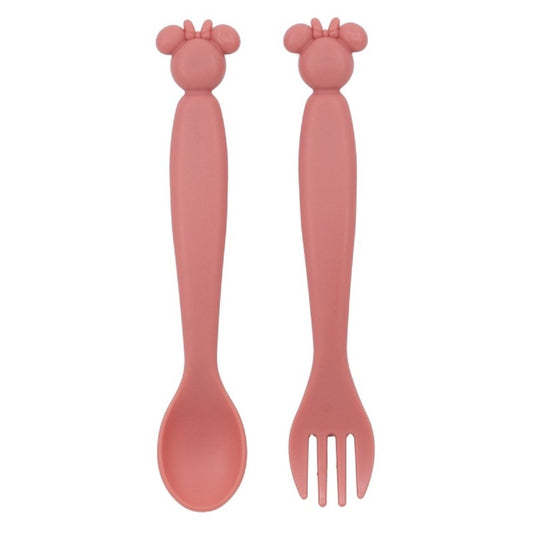 Disney Minnie Mouse Kinderbesteck Set 2-teilig – Löffel & Gabel mit Motivgriffen