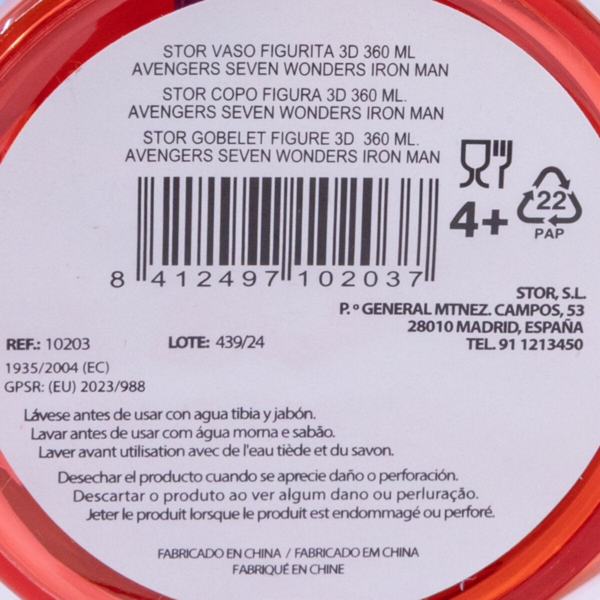 Stor Avengers Iron Man Becher – 3D Kindertrinkbecher mit Strohhalm & Figurdeckel