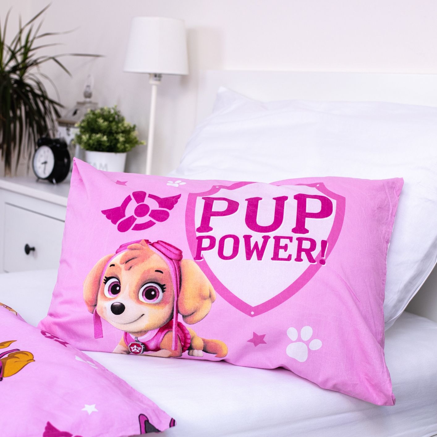 Paw Patrol Baumwoll-Bettwäsche 140x200 cm Deckenbezug + 70x90 cm Kissenbezug mit Reißverschluss