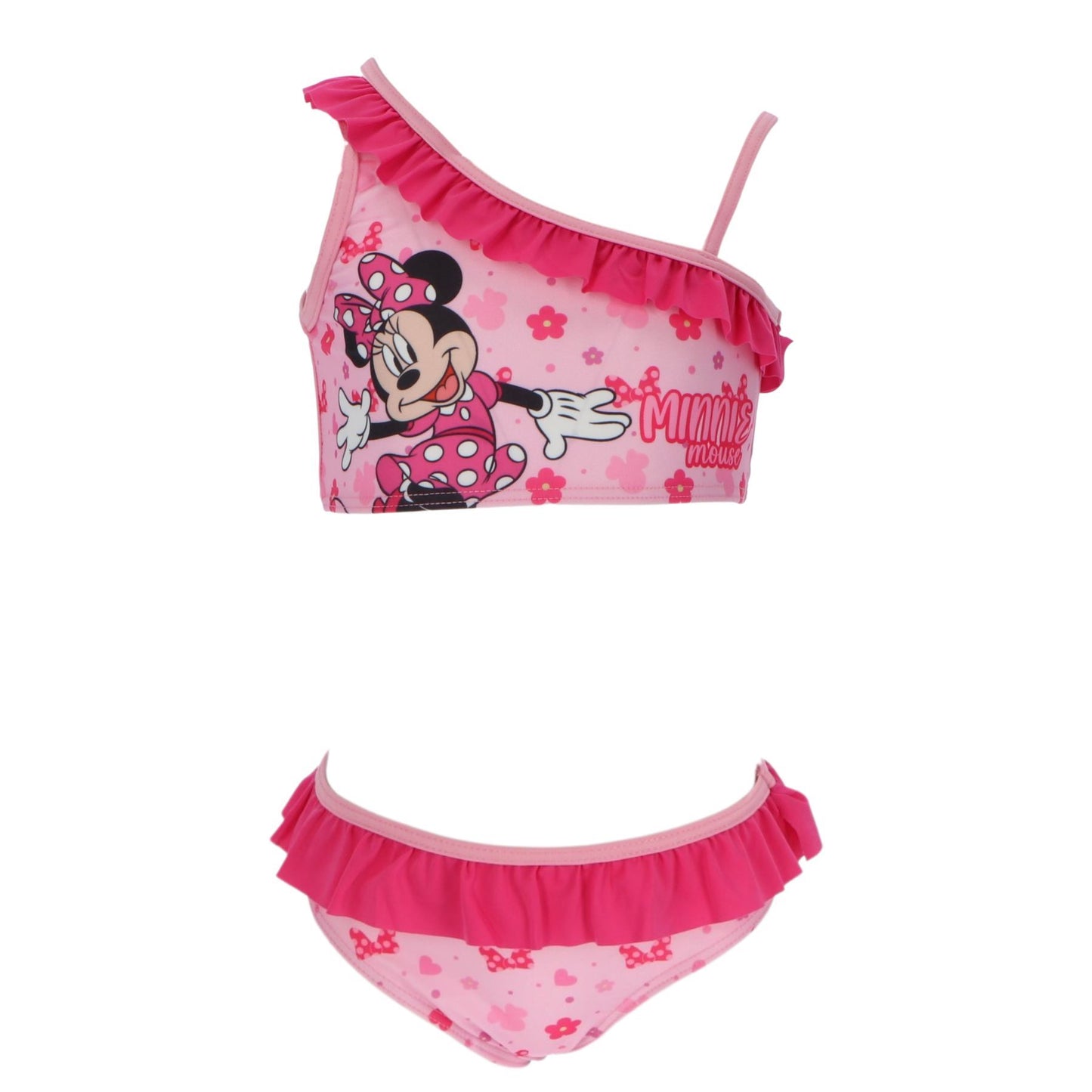 Disney Minnie Mouse Kinder Bikini mit Sarong Badebekleidung Badeanzug