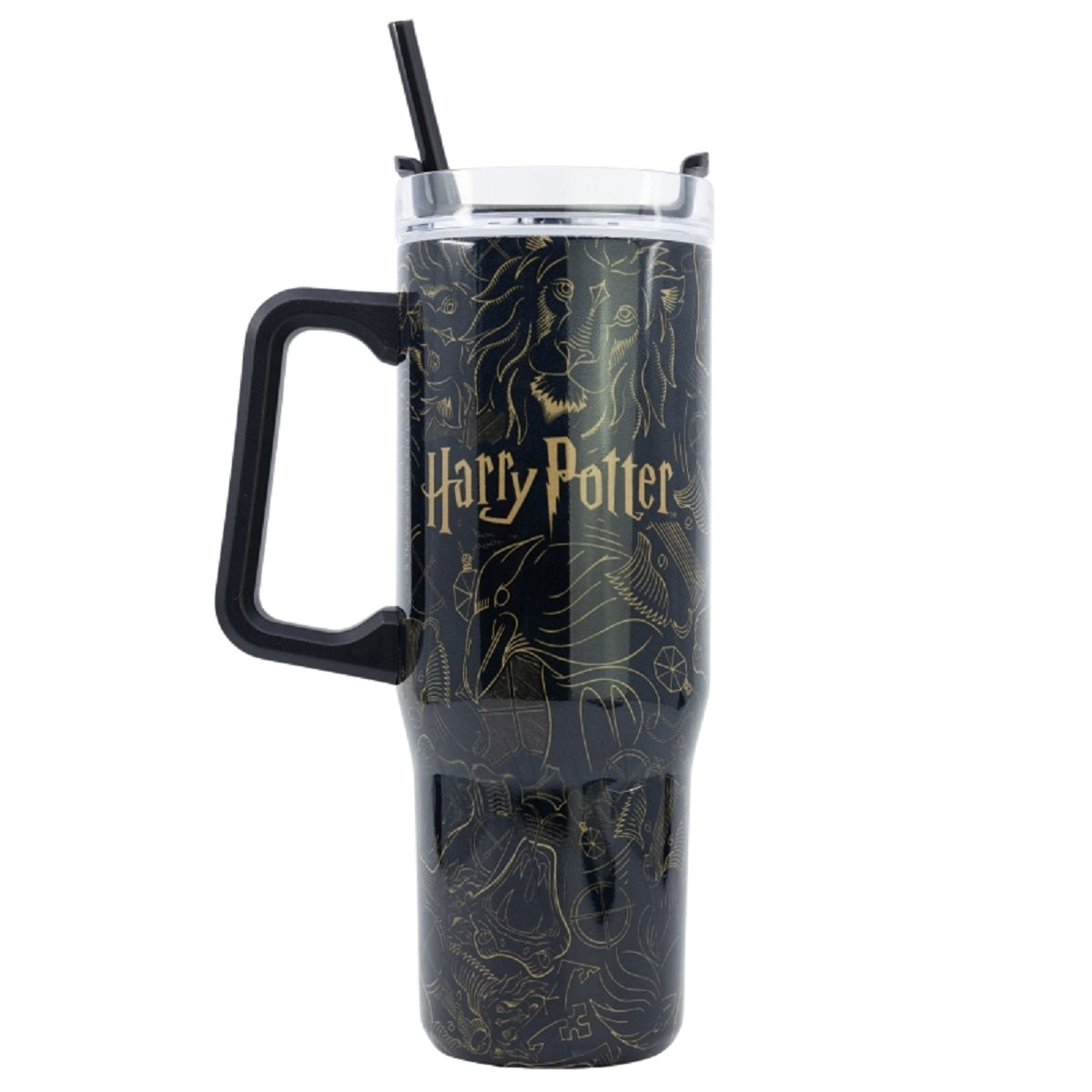 Harry Potter Tinkflasche Isolierter XL-Trinkbecher mit Griff und Drehverschluss – 940 ml