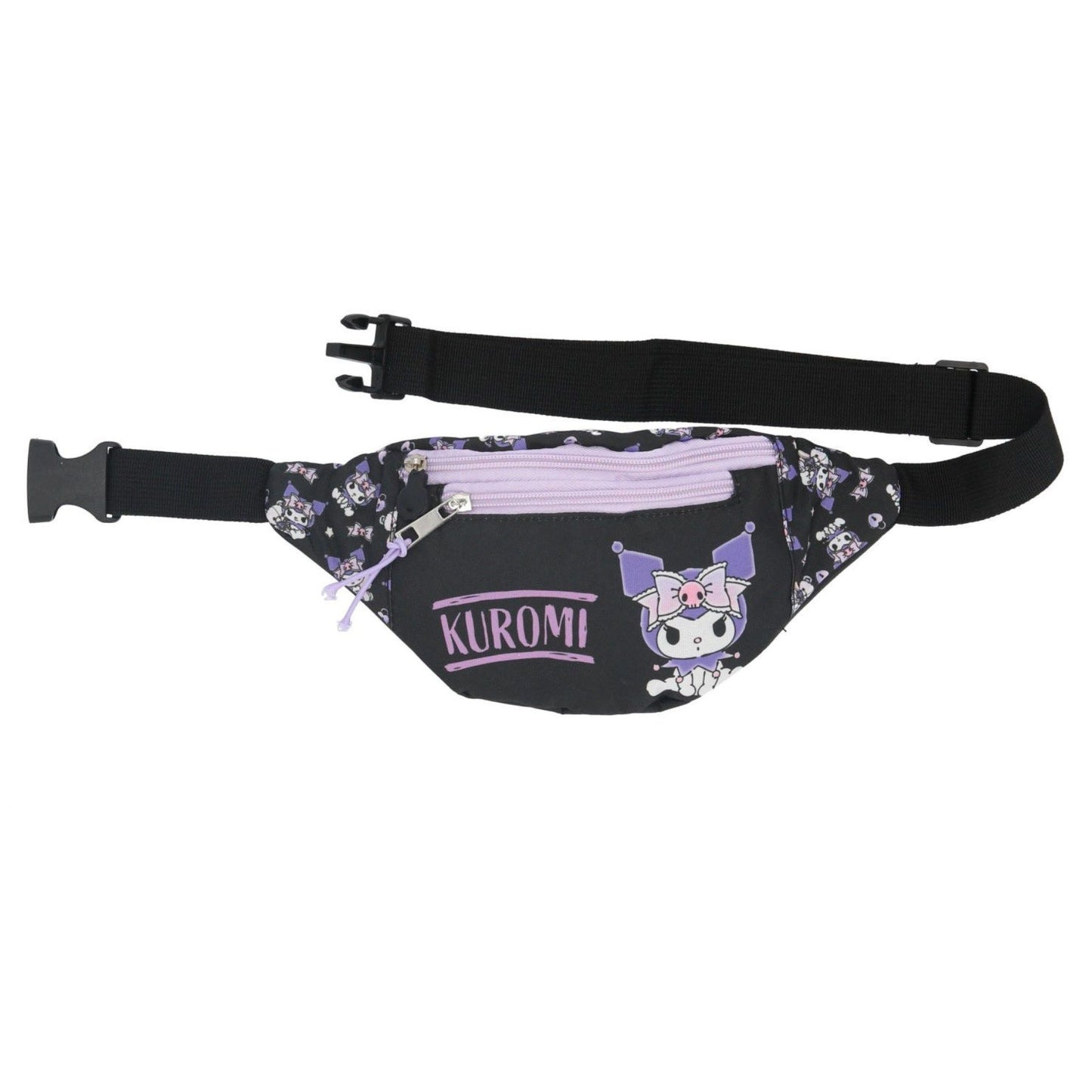 Kuromi Hüfttasche für Kinder – Gürteltasche 12x23x9 cm mit Reißverschluss