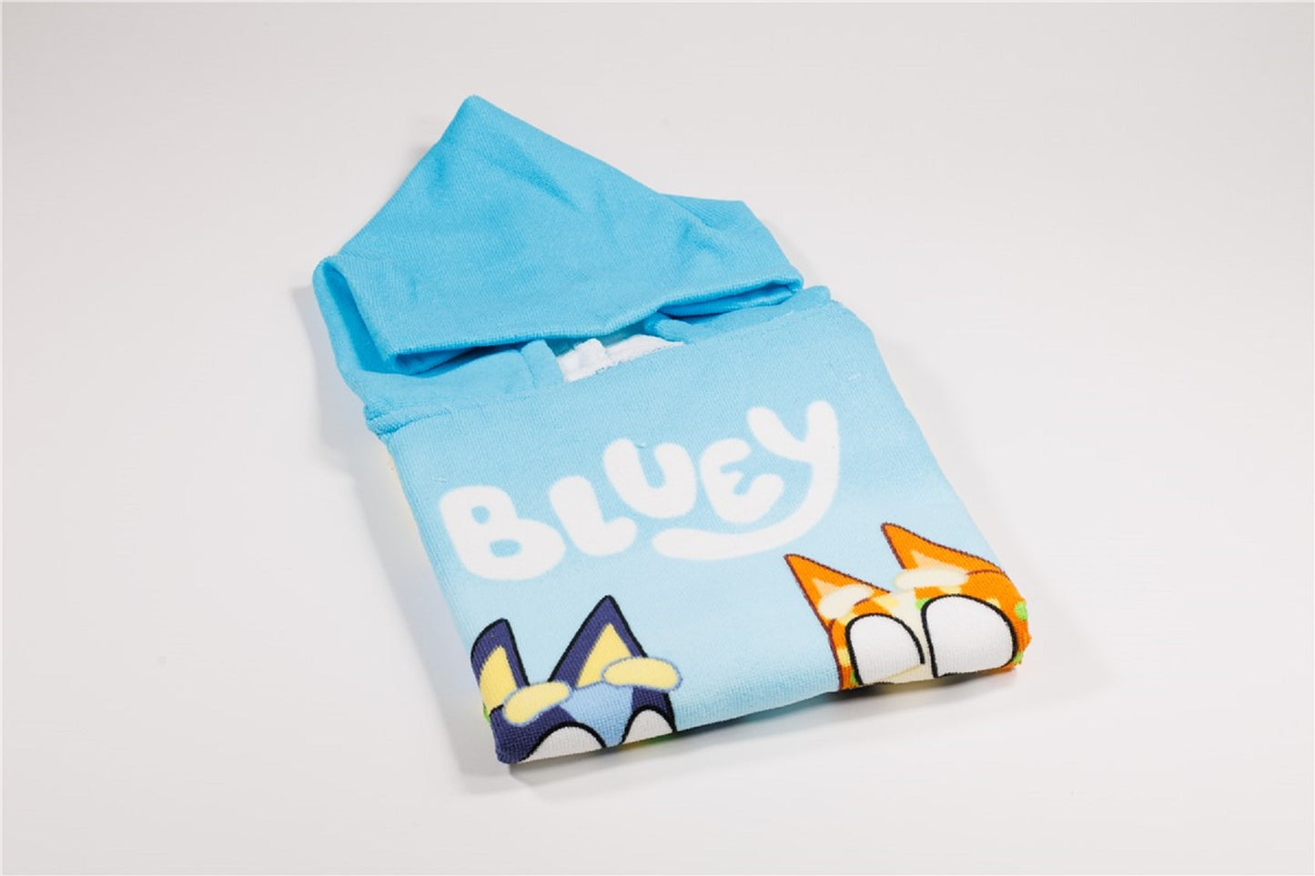 Bluey Badeponcho für Kinder – 55x110 cm – Kapuzenponcho aus weichem Polyester