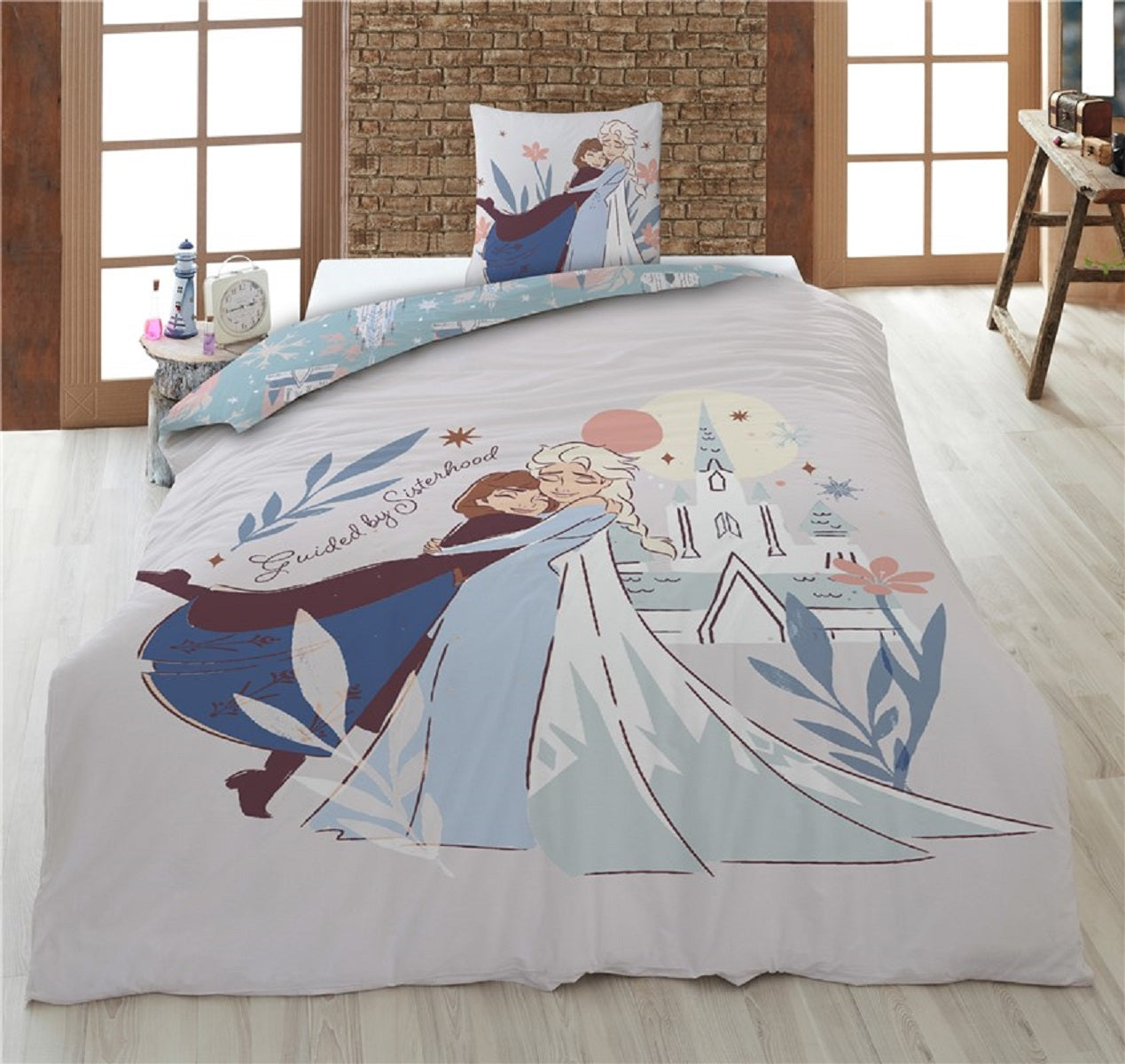 Disney Frozen Bettwäsche-Set – 1x Deckenbezug 140x200 & 1x Kissenbezug 65x65 cm für Kinder