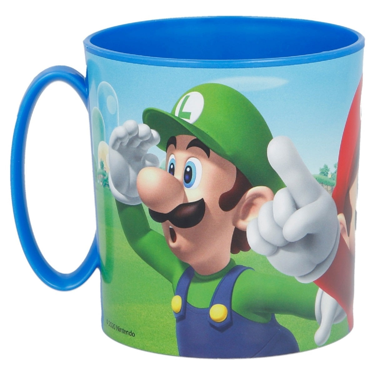 Super Mario Becher Mikrowellengeeigneter Kunststoffbecher 390 ml – Motivbecher für Kinder