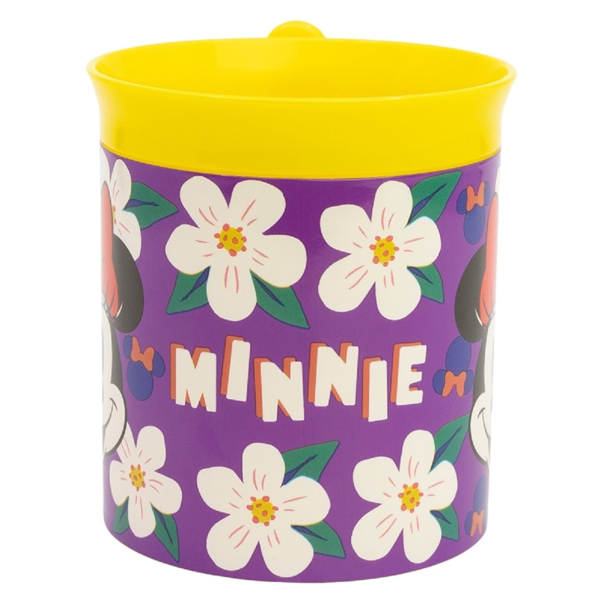 Disney Minnie Mouse Becher Mikrowellengeeigneter Kunststoffbecher 400 ml – Motivbecher für Kinder