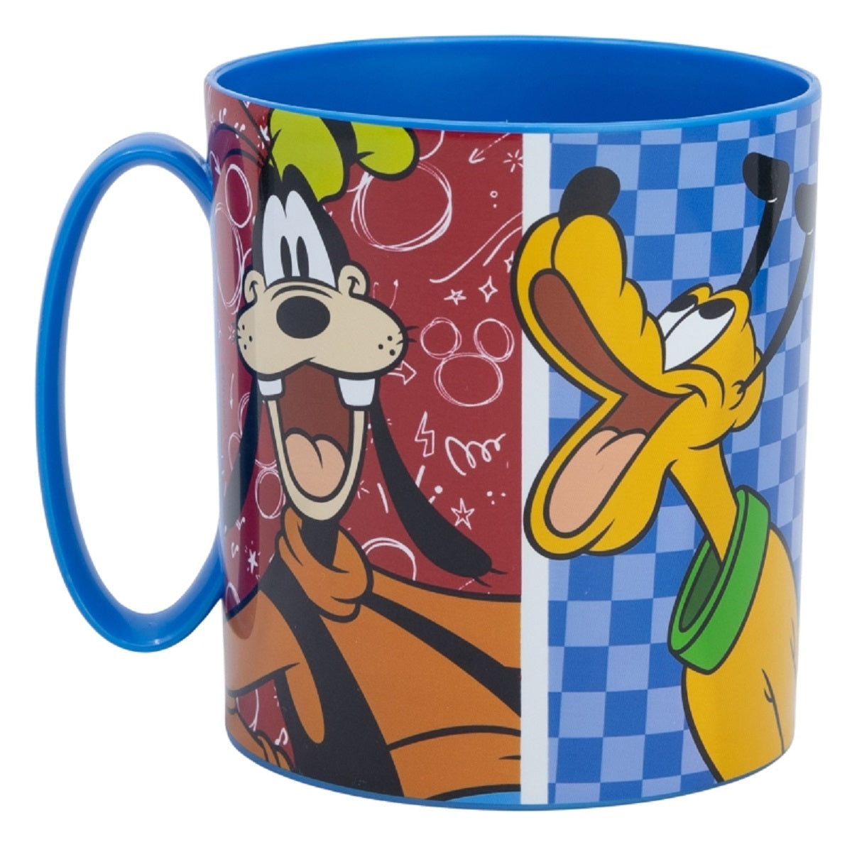 Disney Mickey Mouse Becher Mikrowellengeeigneter Kunststoffbecher 390 ml – Motivbecher für Kinder