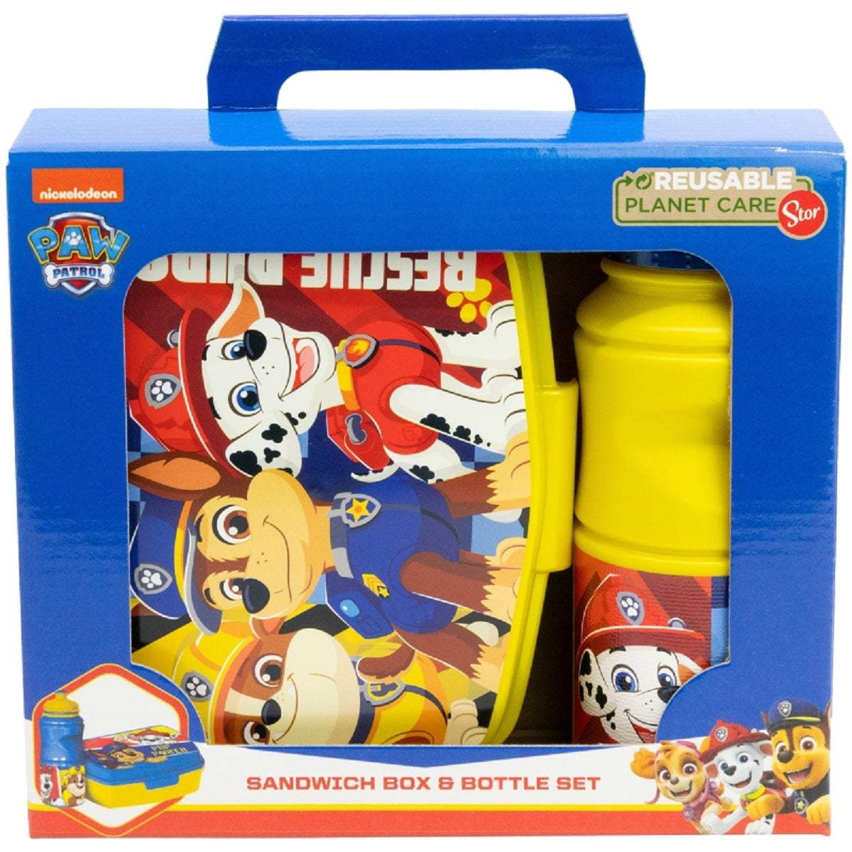 Paw Patrol 2er Set Kinderflasche (380 ml) und Brotdose im Geschenkkarton