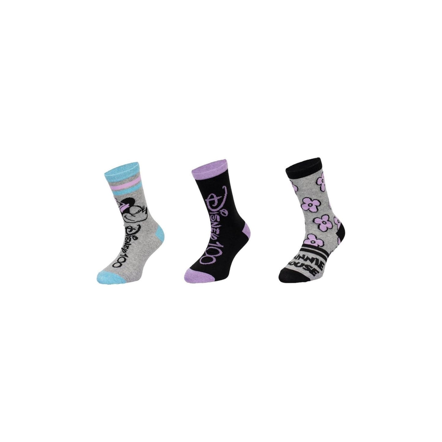Disney Minnie Mouse Kinder Socken – Fröhliche Farben im 3er-Pack
