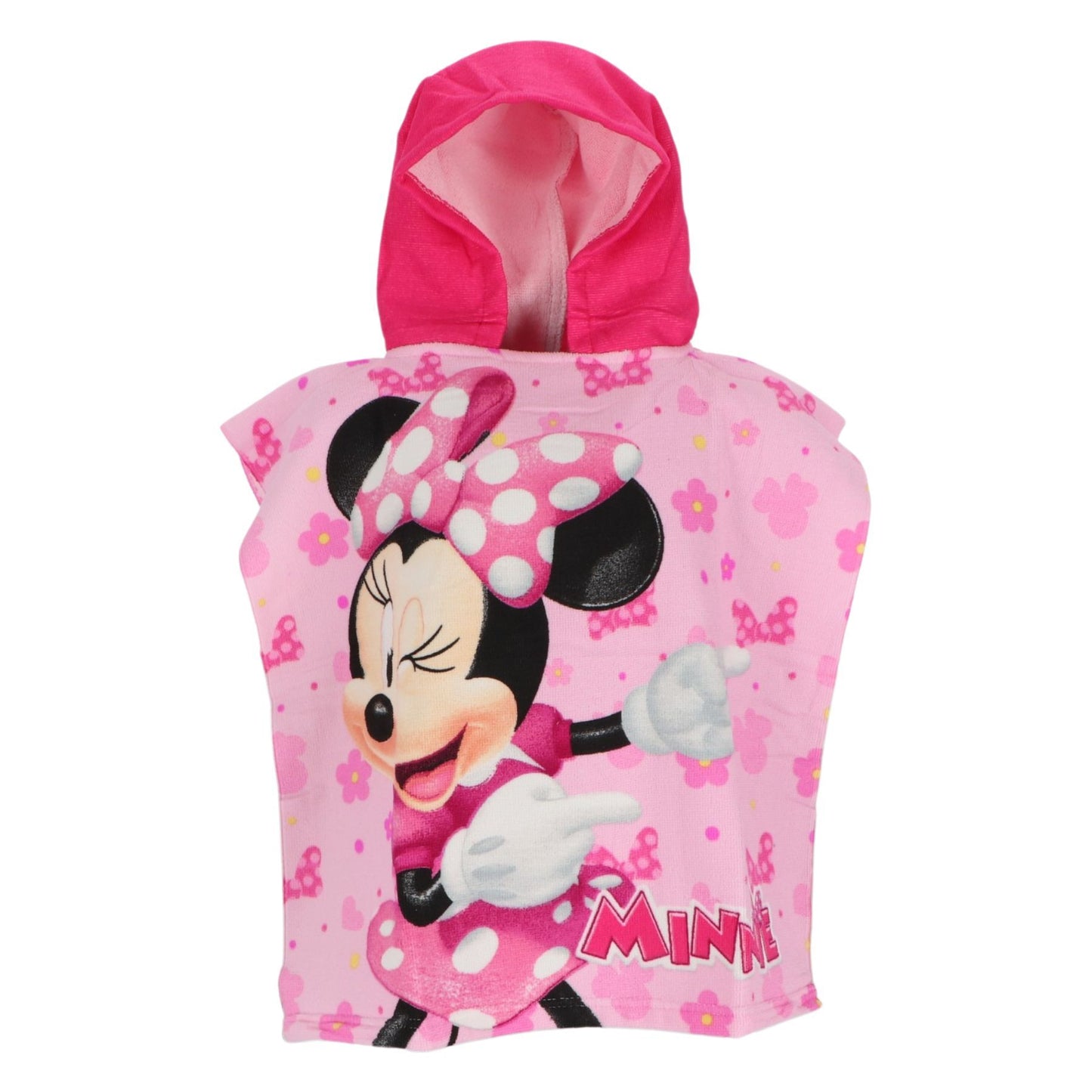 Disney Minnie Mouse Mikrofaser Poncho für Kinder – 100x55 cm OneSize
