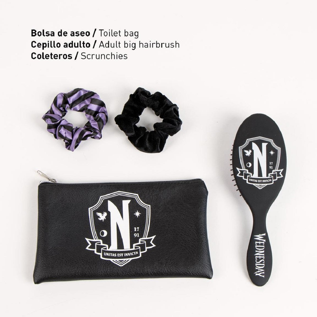 Wednesday Beauty Set für Kinder – Kamm und Haargummi für das perfekte Styling