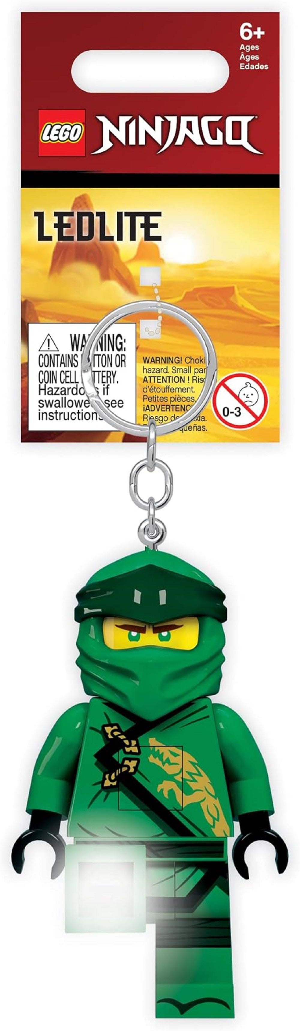 LEGO Ninjago Schlüsselanhänger LED-Taschenlampe Spielzeuge Geschenke für Kinder - 76 mm große Figur