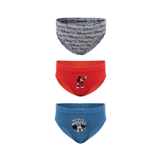 Disney Mickey Mouse 3er set Slip Unterhose aus Baumwolle – Bequeme Kinderunterwäsche