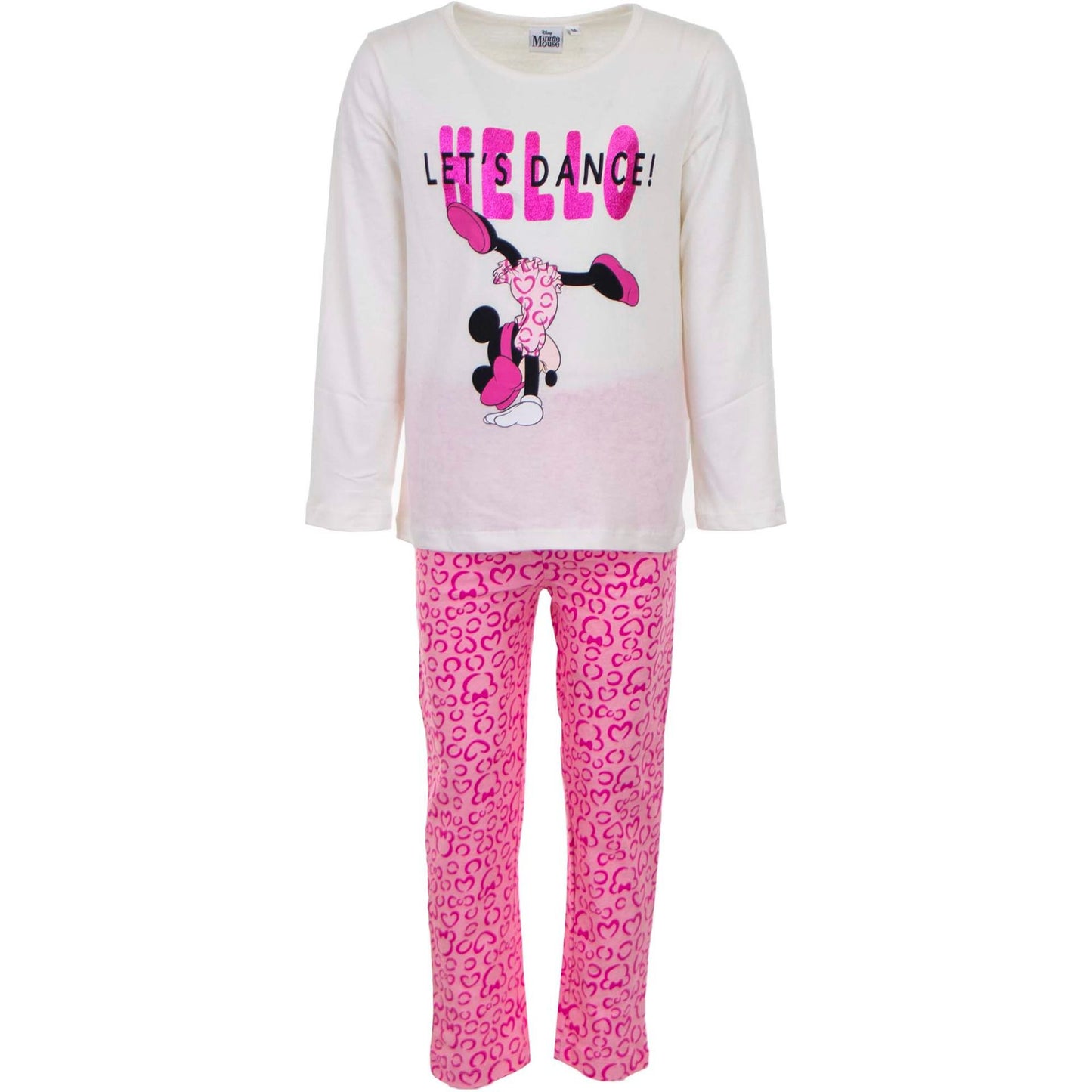 Disney Minnie Maus Schlafanzug Bequemer Baumwoll-Pyjama Nachtanzug für Kinder