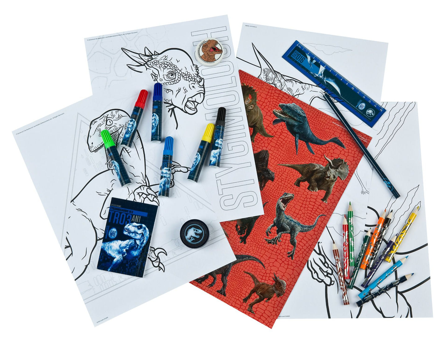Jurassic World Schreibwaren-Set – Kreativer Spaß mit 35 Teilen für Schule und Zuhause