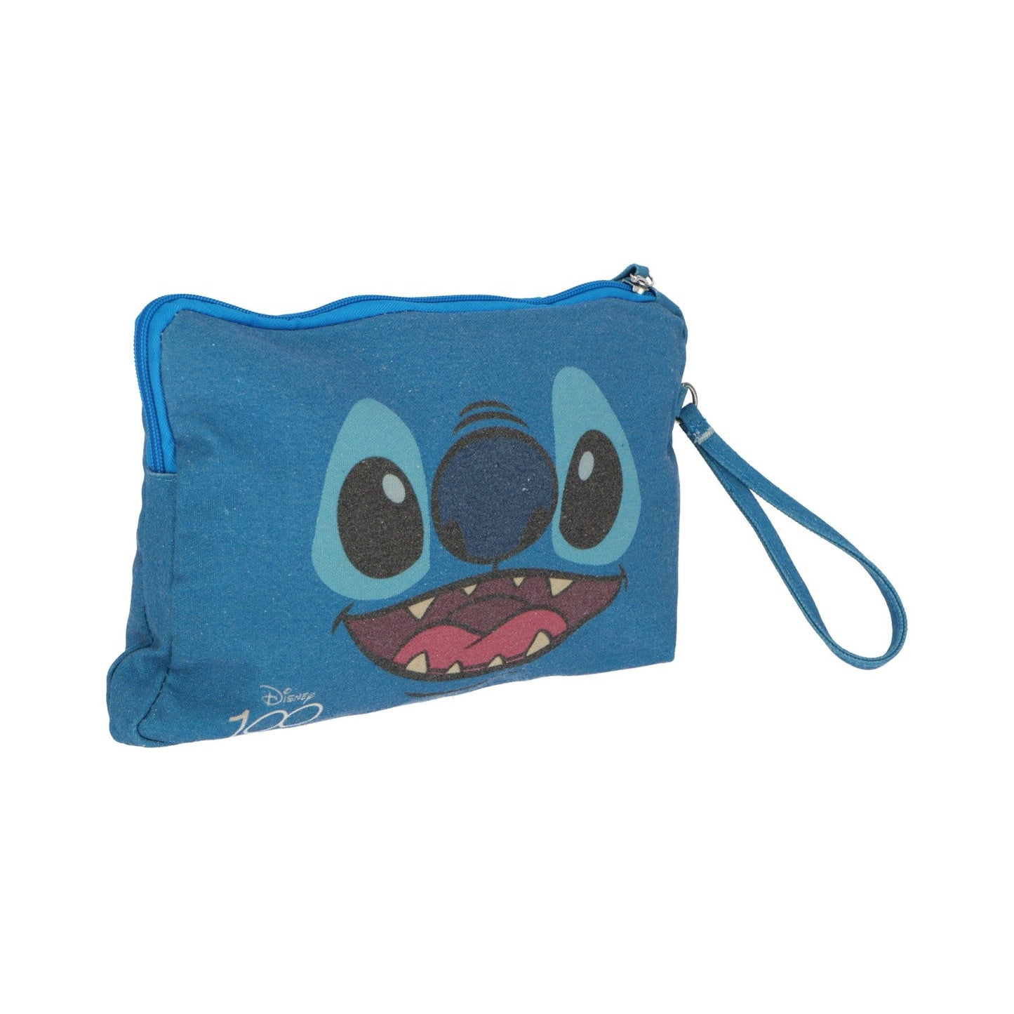 Lilo & Stitch Kosmetiktasche – Große Baumwolltasche 28x19 cm in Blau