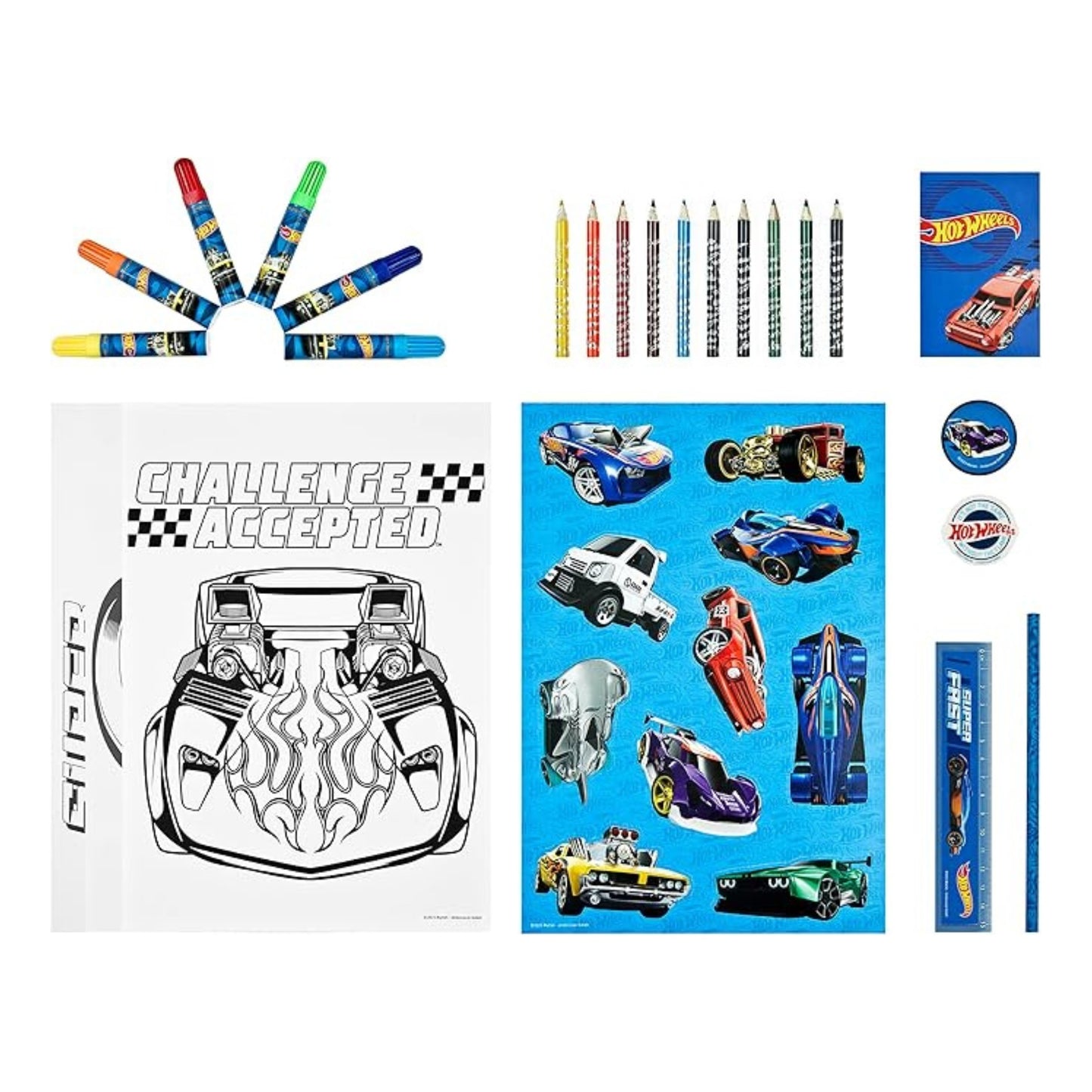 Hot Wheels Schreibwaren-Set – 35-teiliges Kreativpaket für Kinder