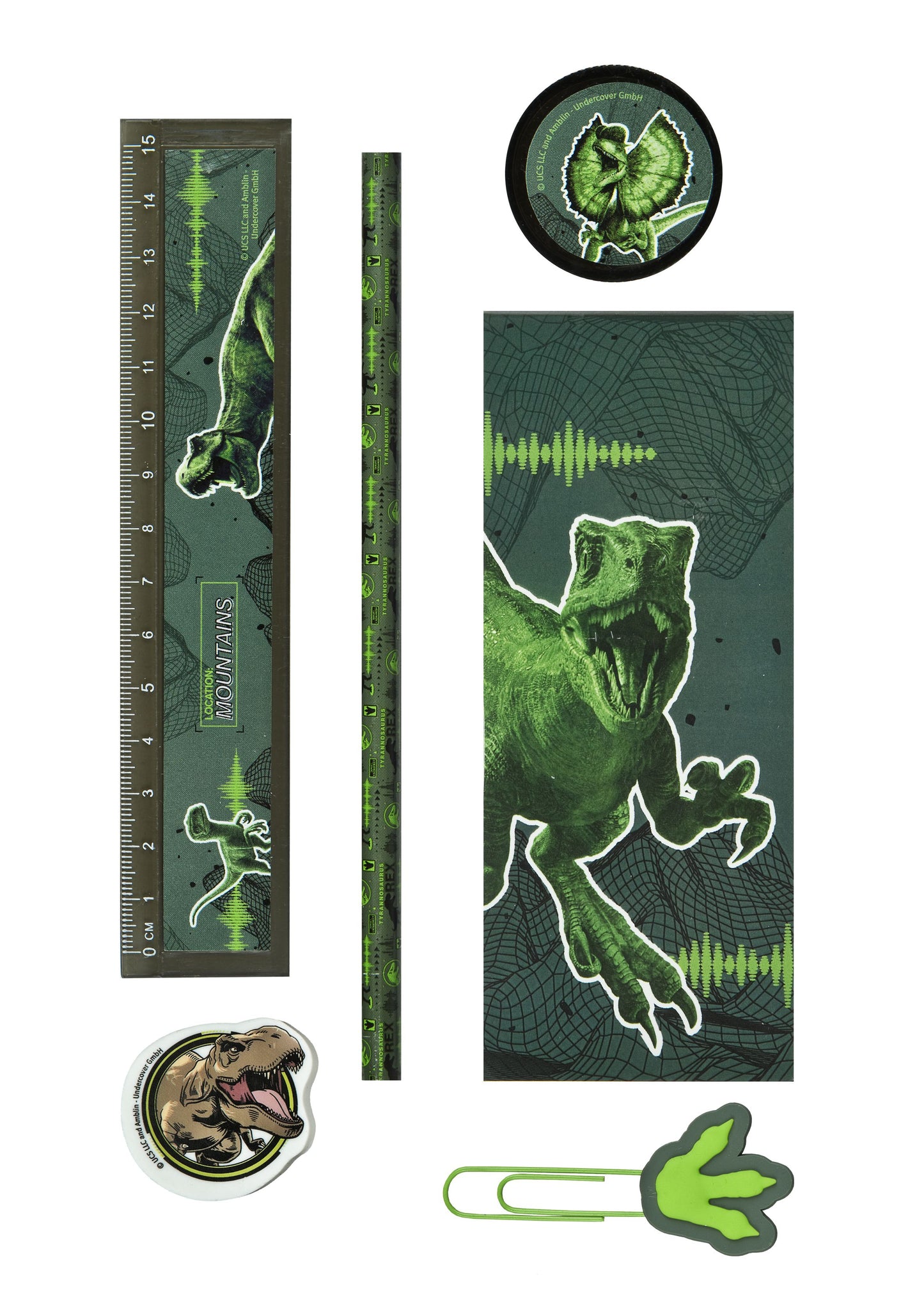 Jurassic World Gefüllter Stifthalter – 7-teiliges Set für kreative Kinder