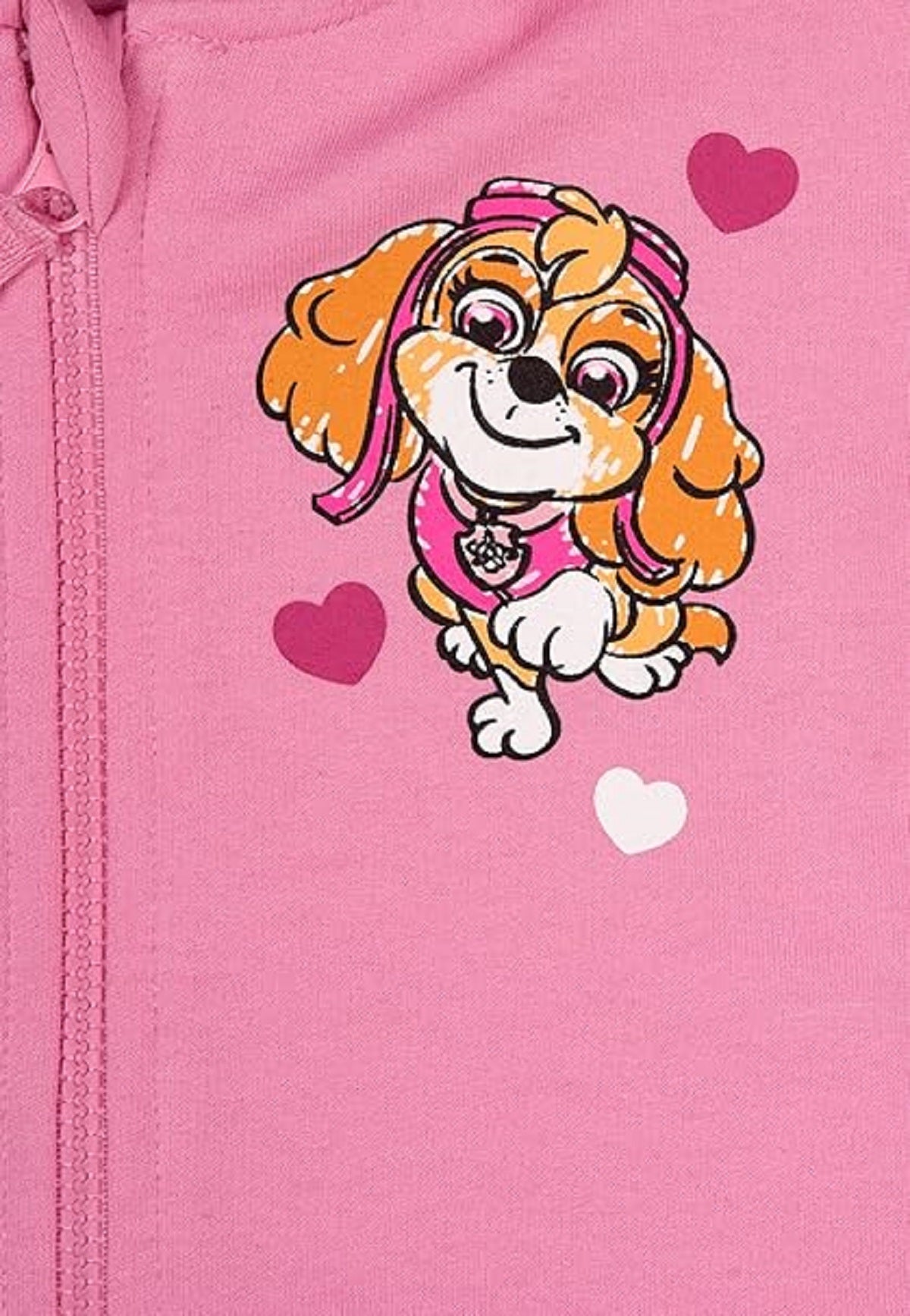 Paw Patrol Sweatjacke für Mädchen – Pinker Kapuzenpullover mit Reißverschluss