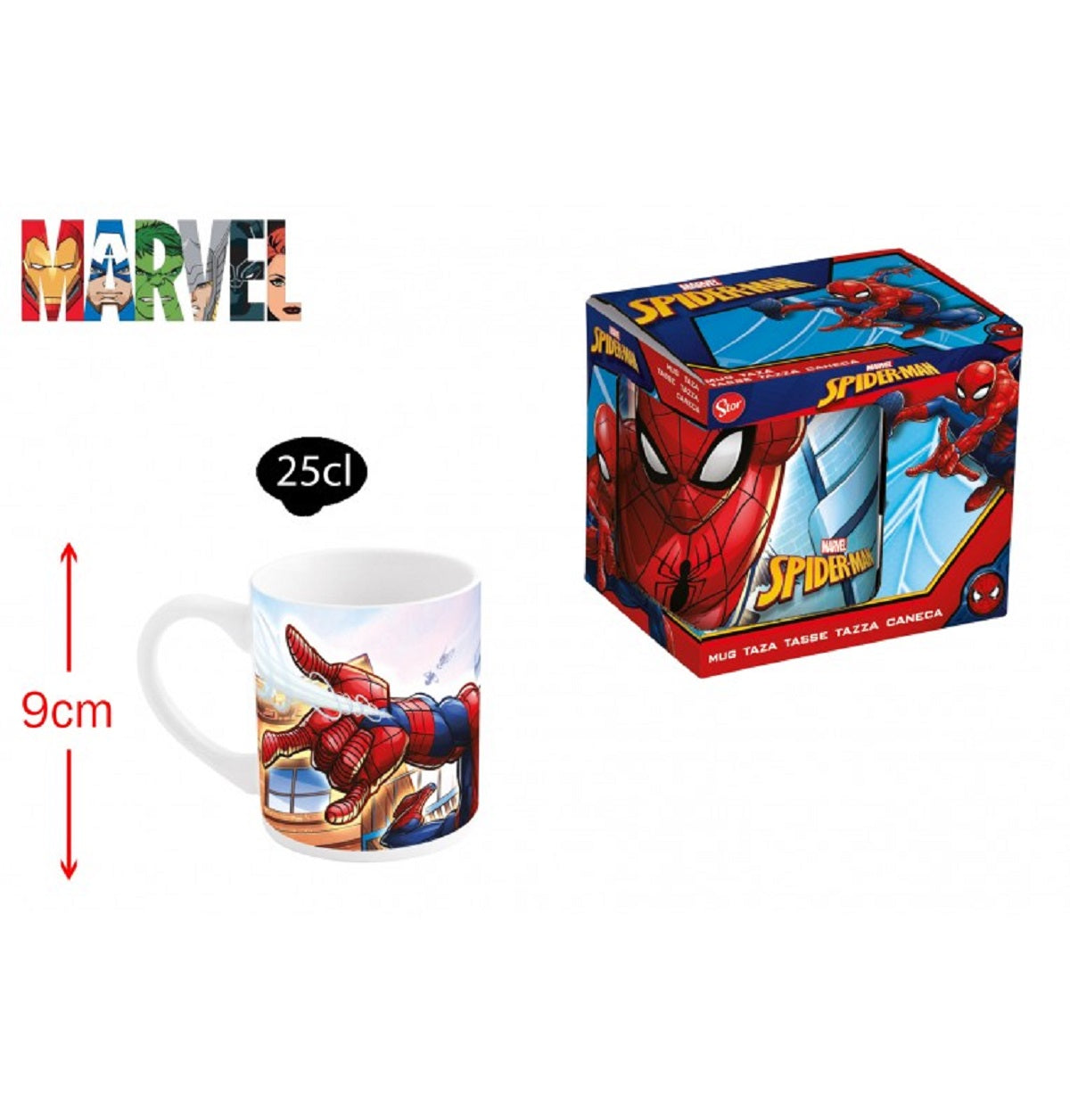 Marvel Spiderman Keramiktasse – Perfekte 250 ml Tasse für kleine Superhelden
