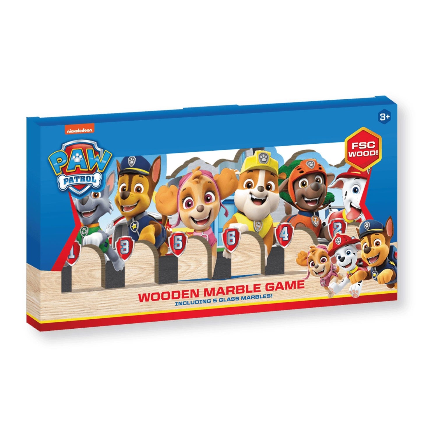 Paw Patrol Murmelspiel aus hochwertigem Holz für Kinder
