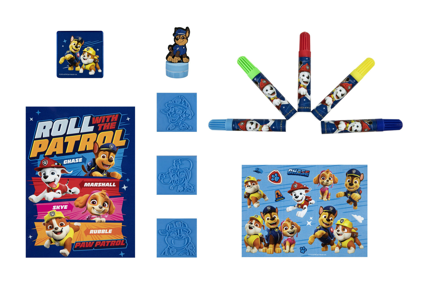 Paw Patrol Mega-Kreativ-Box Mit Stempelkissen, Fasermalern, Malheft und Stickerblatt