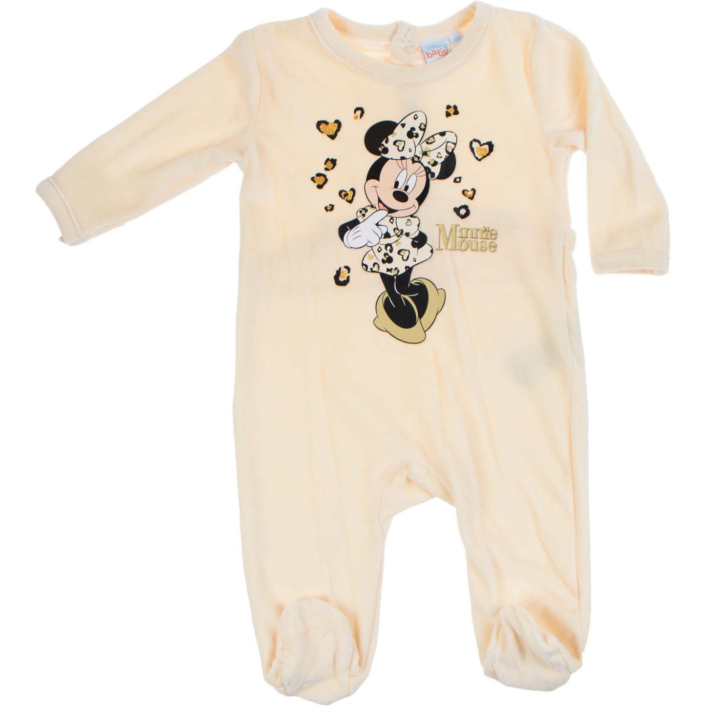 Disney Minnie Maus Baby-Strampler Baby-Outfit kuscheliger Einteiler für Babys