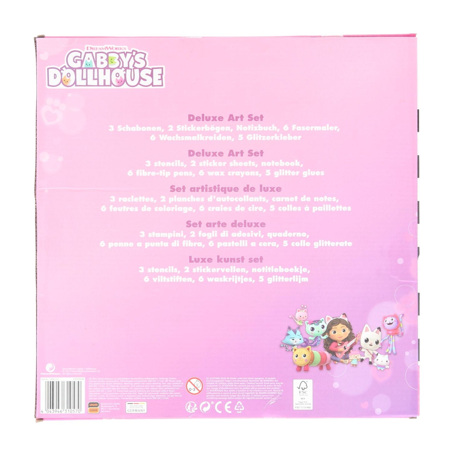 Gabby's Dollhouse Malset Farbset 23-tlg.– Das perfekte Kreativpaket für Kinder
