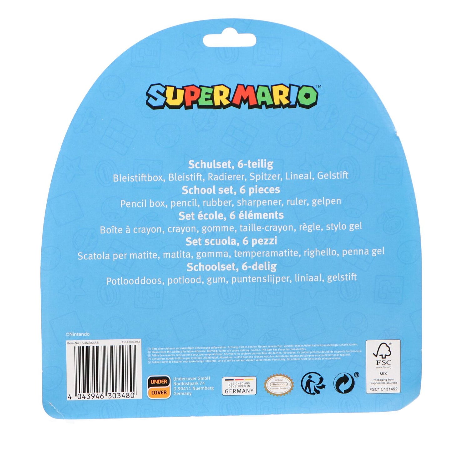 Super Mario Schreibwaren-Set für Kinder – Perfekt für Schule und Zuhause