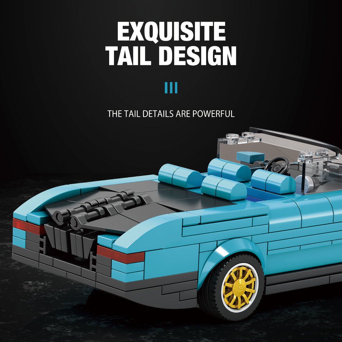 Reobrix 688 Luxus Cabrio 1:24 Klemmbaustein Auto 417 Teile mit Türen