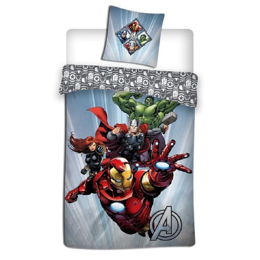 Avengers Bettwäsche-Set 140x200 cm Microfaser Bettbezug & Kissenbezug