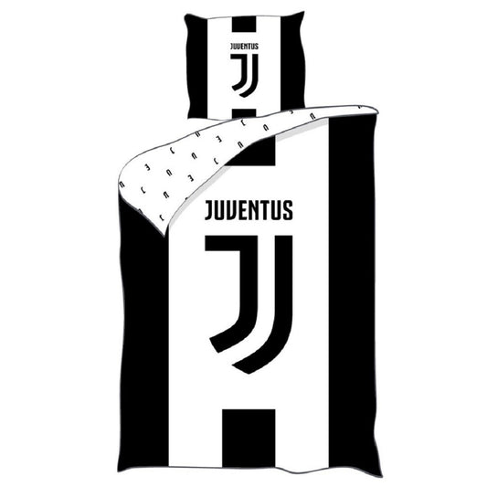 Juventus Bettwäsche-Set 140x200 cm + 65x65 cm 100% Baumwolle für Fußballfans