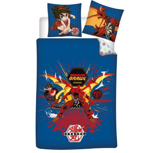 Bakugan Bettwäsche 140x200 cm mit Kissenbezug 63x63 cm aus Microfiber