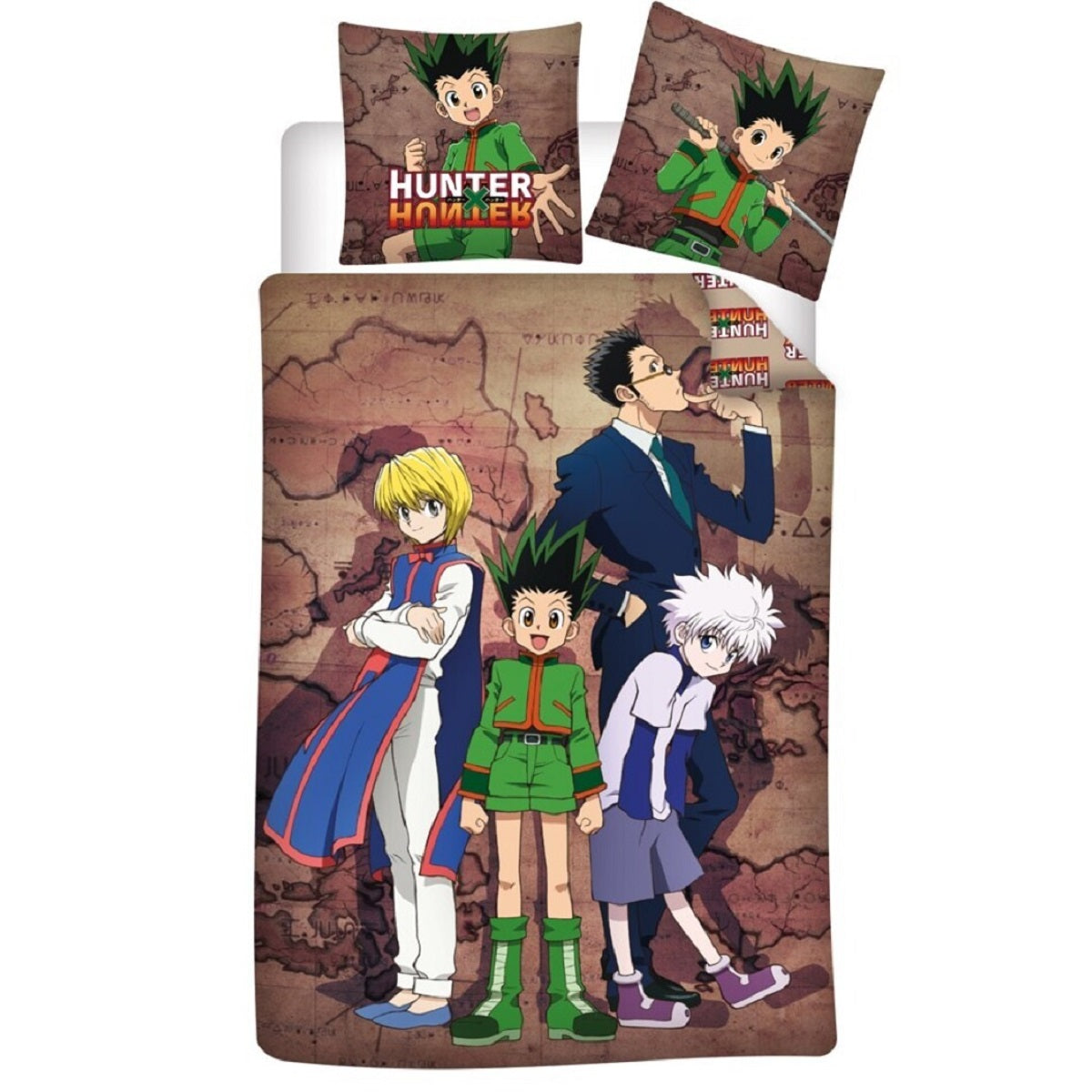 Hunter x Hunter Bettwäsche 140x200 cm Anime-Bettwäsche aus 100% Baumwolle für Fans