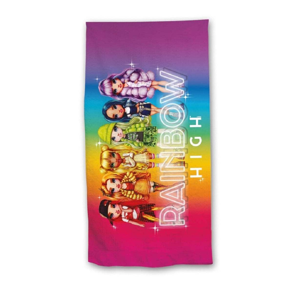Rainbow High Strandtuch – 70x140 cm, 100% Polyester für den perfekten Strandtag