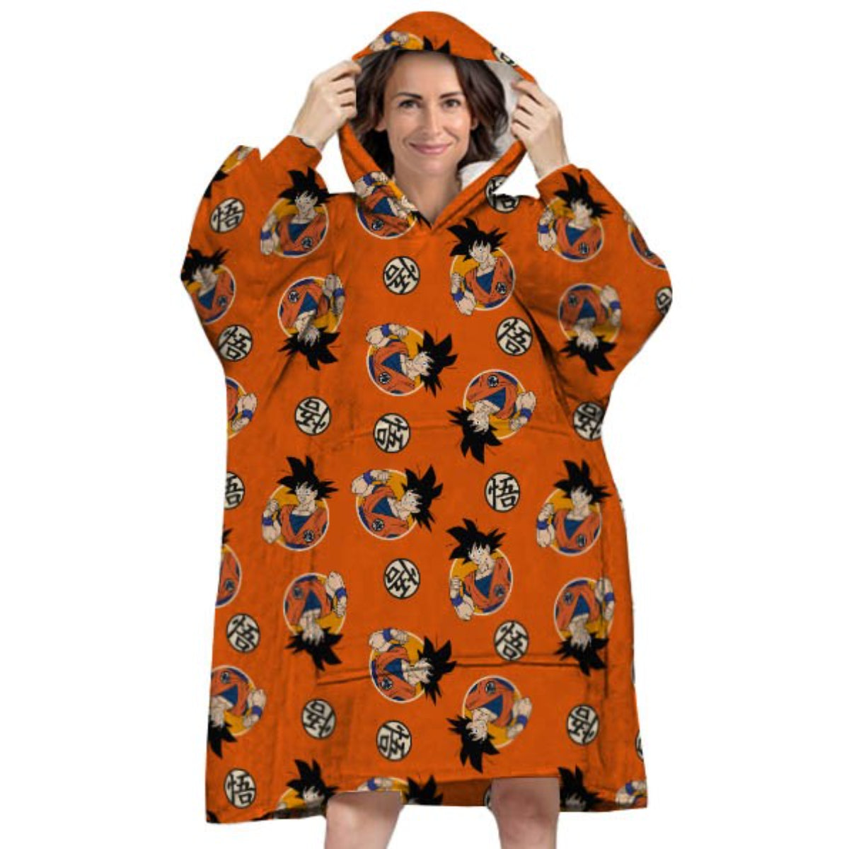 Dragon Ball Z Sweat Poncho Erwachsene XS–L Kuschelponcho mit Kapuze