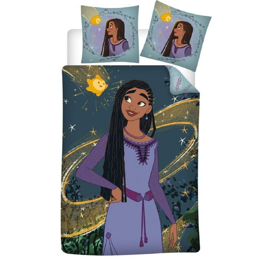 Disney WISH Bettwäsche-Set Poly-Baumwolle Decken- & Kissenbezug 140x200 + 65x65 cm