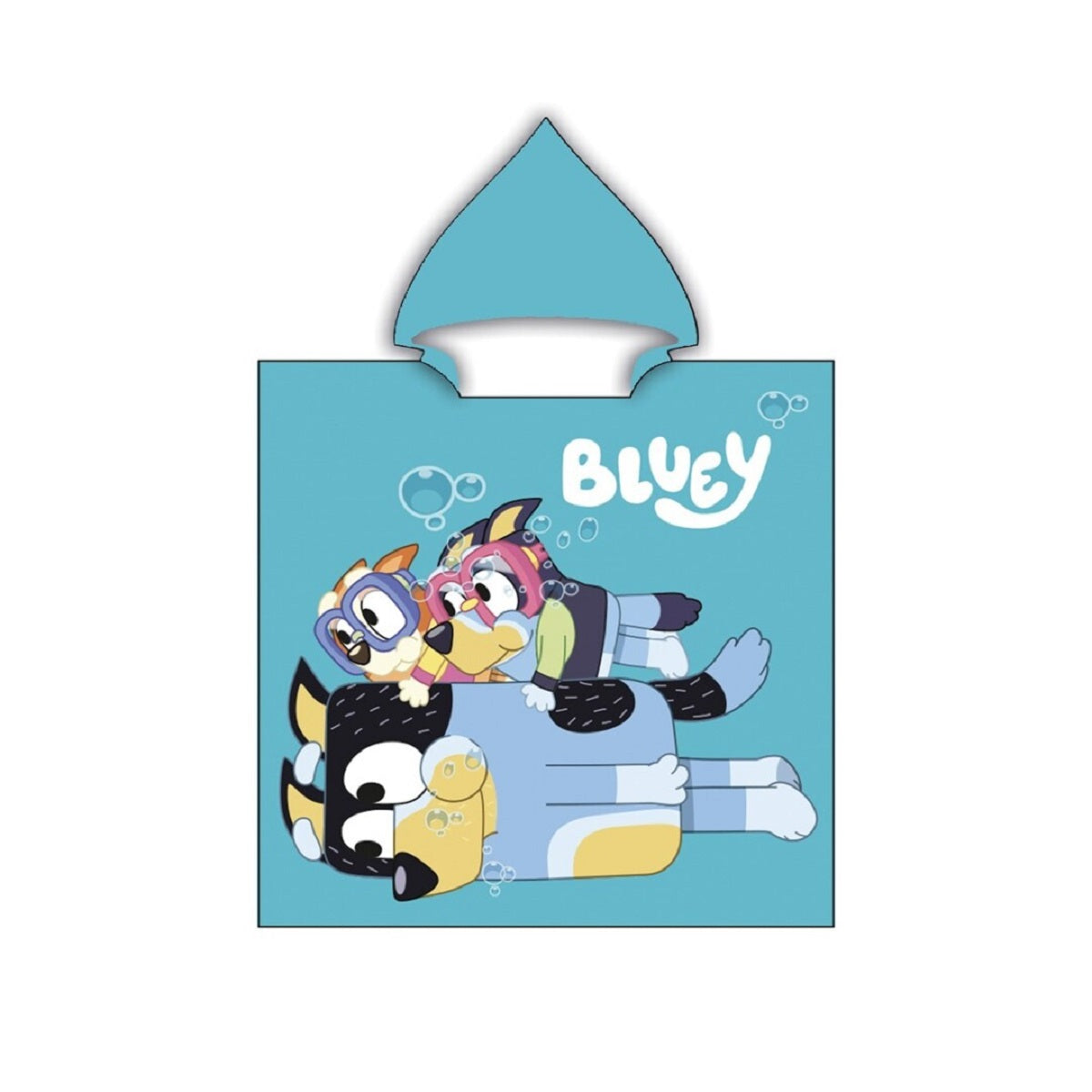 Bluey Kinder-Poncho – Weiches Badecape aus Polyester, 55x110 cm