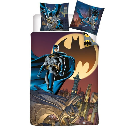 Batman Bettwäsche-Set aus Poly-Baumwolle Decke & Kissenbezug 140x200 + 65x65 cm