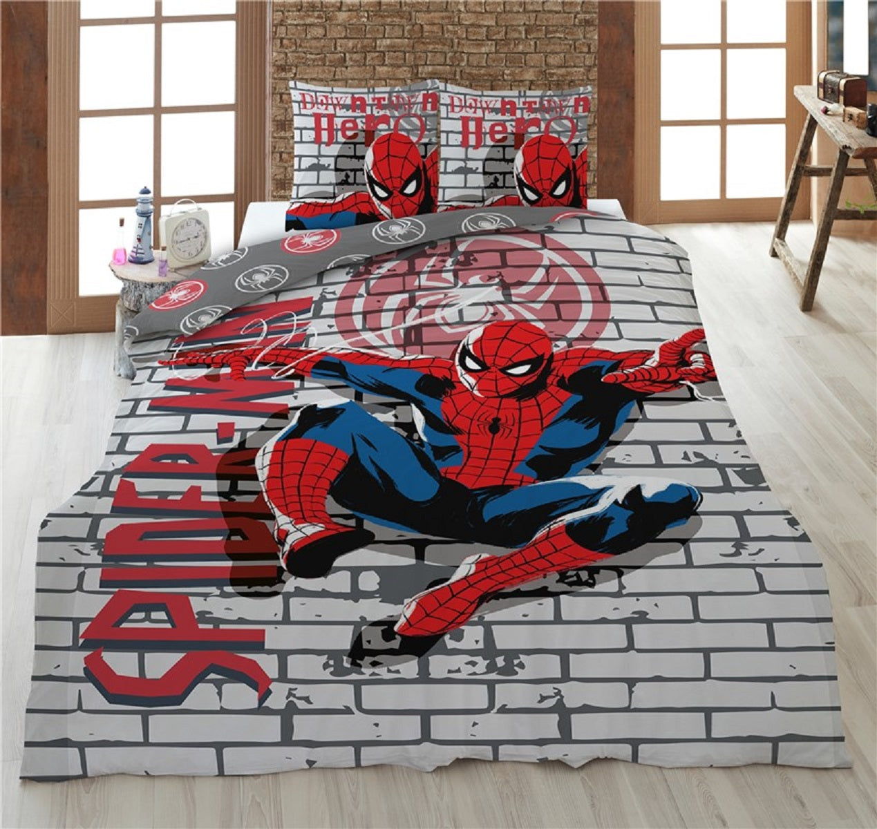 Marvel Bettwäsche-Set Poly-Baumwolle Decke & Kissenbezug 140x200 + 65x65 cm