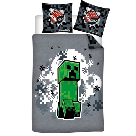 Minecraft Bettwäsche-Set Poly-Baumwolle Decke & Kissenbezug 140x200 + 65x65 cm