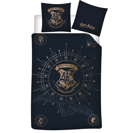 Harry Potter Bettwäsche-Set Decke & Kissenbezug 140x200 + 65x65 cm aus Poly-Baumwolle