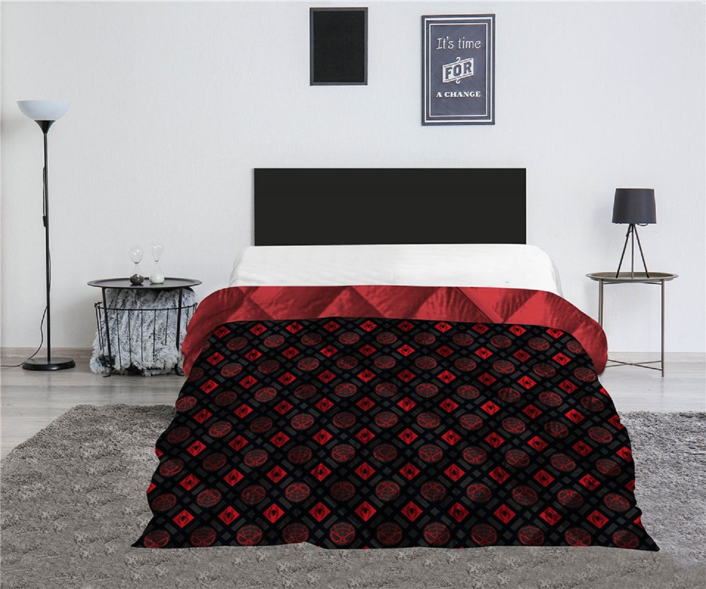 Spiderman Decke 240x220 cm, 100% Polyester Bett-Decke für Kinderzimmer