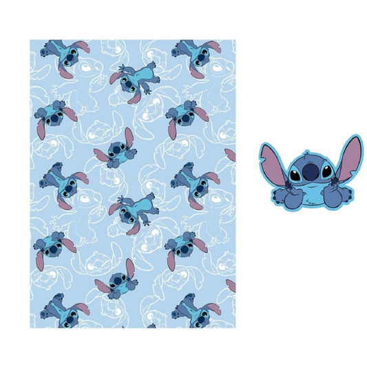 Lilo & Stitch Schlafset – Gemütliche Kinderdecke mit Kissen für Zuhause & Reisen 140x100 cm