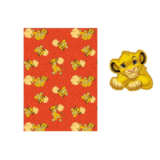 Lion King Schlafset – Gemütliche Kinderdecke mit Kissen für Zuhause & Reisen 140x100 cm