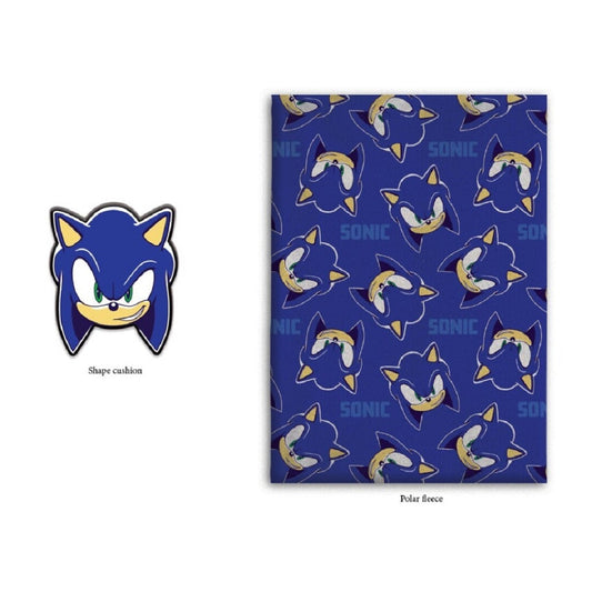 Sonic Schlafset – Gemütliche Kinderdecke mit Kissen für Zuhause & Reisen 140x100 cm