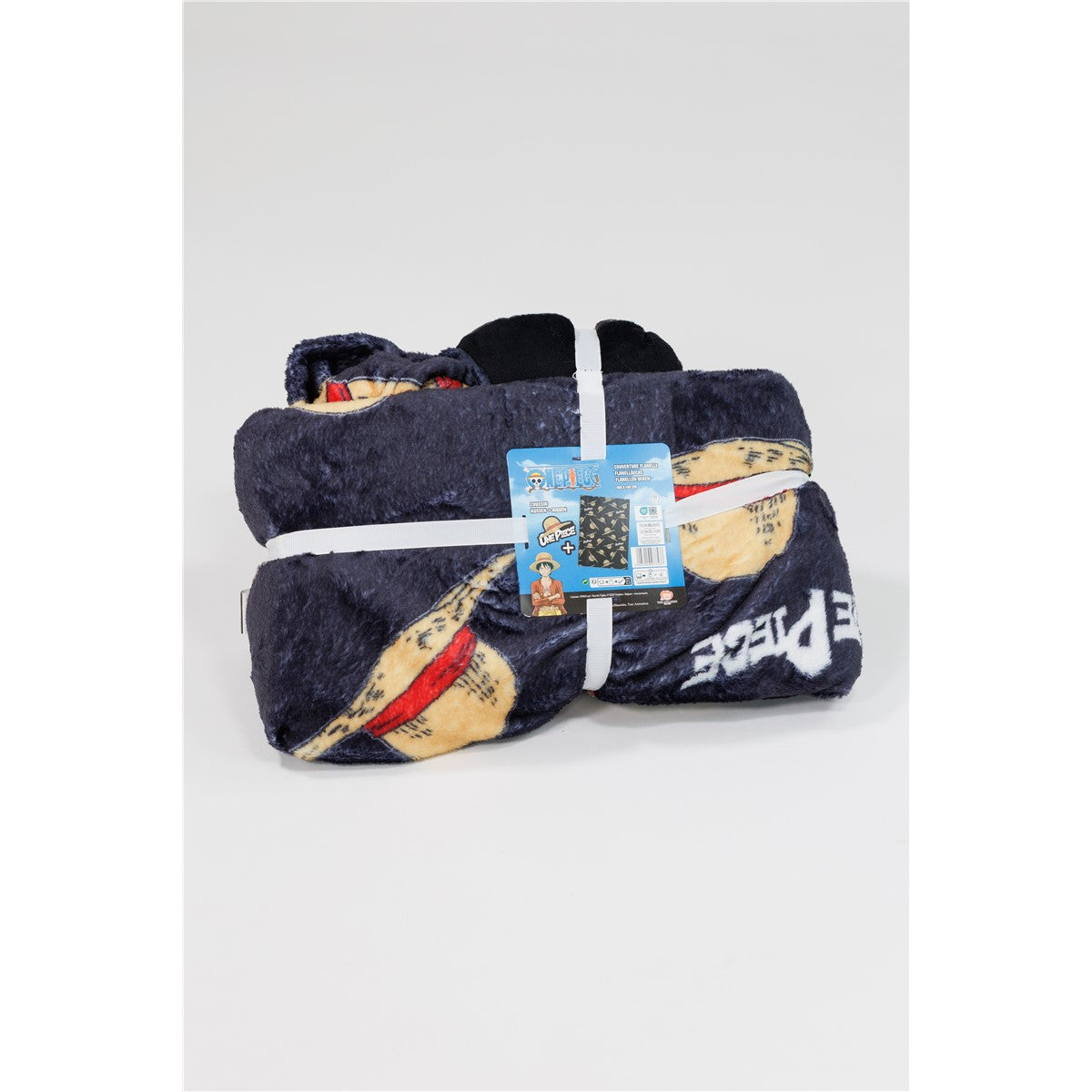 One Piece Kuschelset mit Kissen und Decke 100 × 140 cm für Schlafzimmer und Sofa