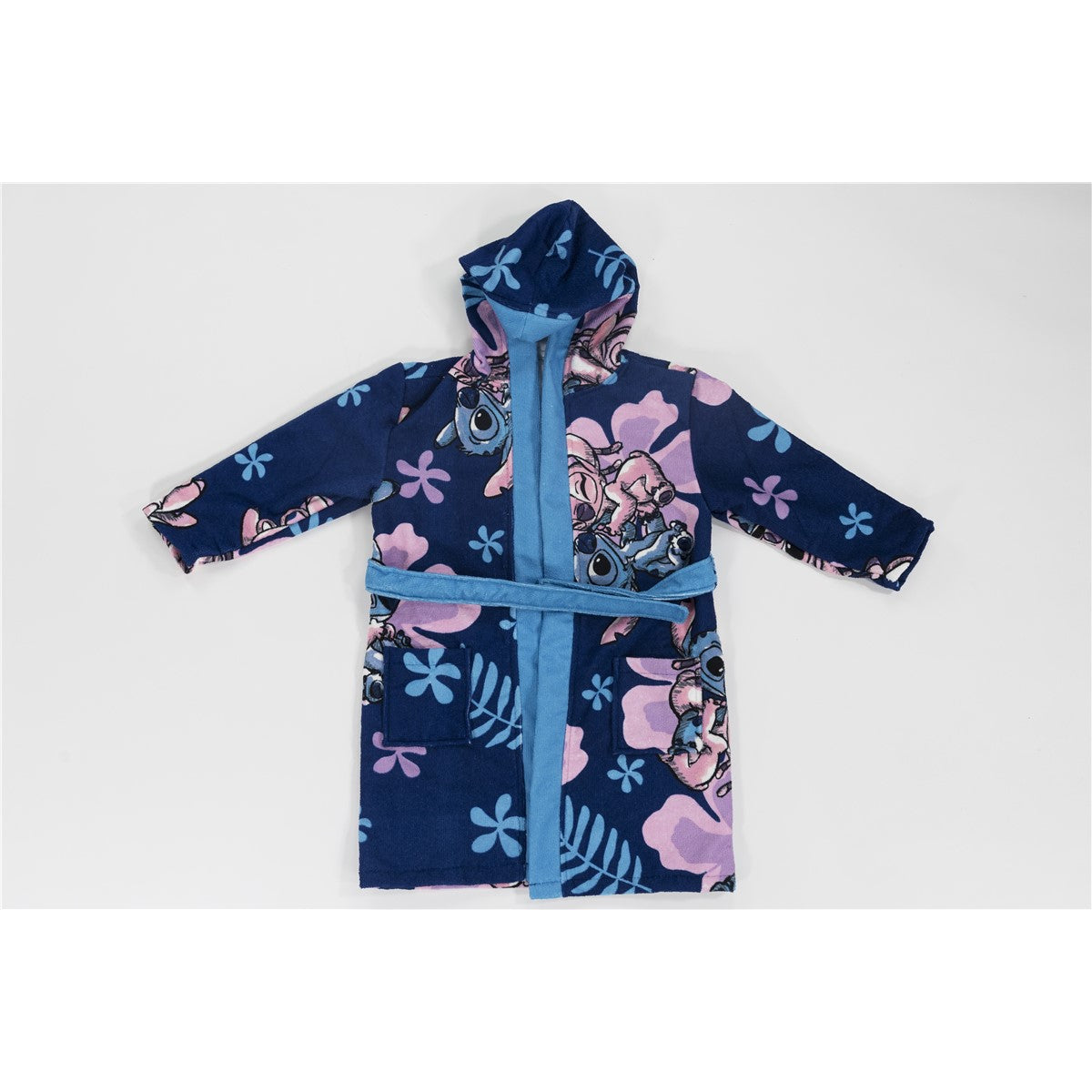 Disney Stitch Bade Set für Kinder mit weichem Bademantel Handtuch Handschuhe