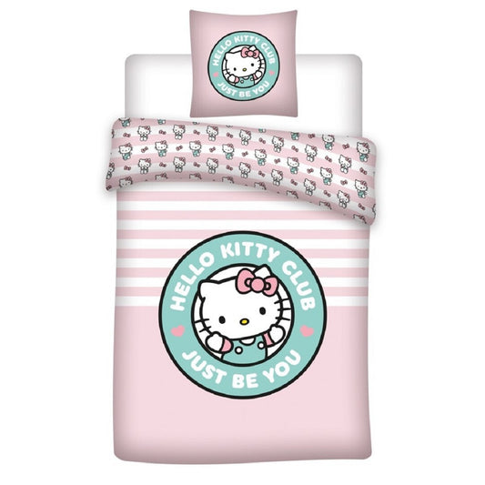 Hello Kitty Bettwäsche-Set Poly-Baumwolle Decken- & Kissenbezug 140x200 + 65x65 cm